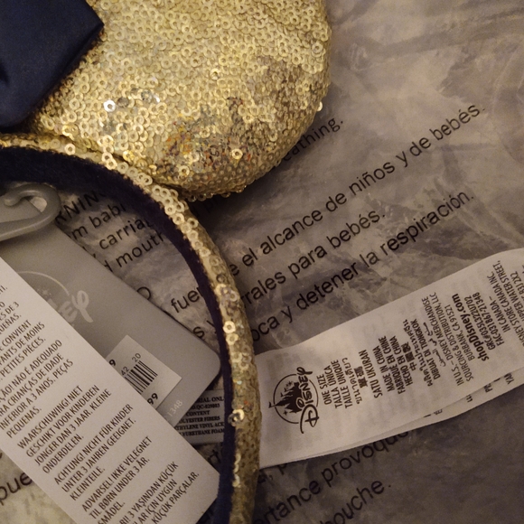 Disney Blue and Gold Minnie Mouse Ears NWT - Picture 4 of 4